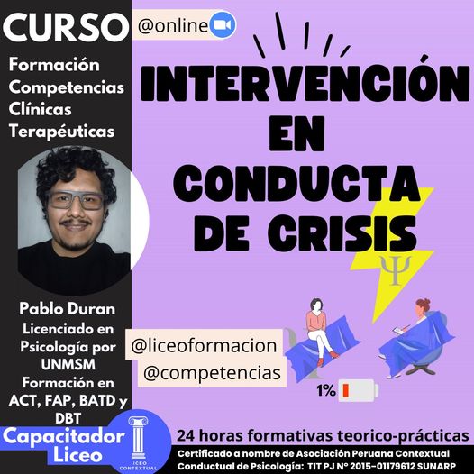 Intervención en conducta de crisis